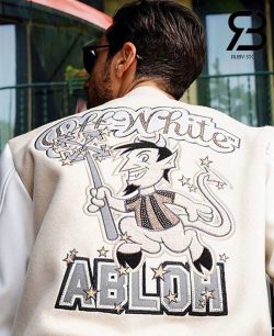Áo Khoác Off-White x AC Milan Cream White Màu Kem Best Quality - Ảnh 5
