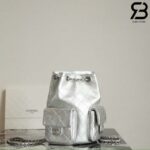 Ba lô Chanel 25C Pocket Size 24CM Silver Lambskin Màu Bạc Best Quality