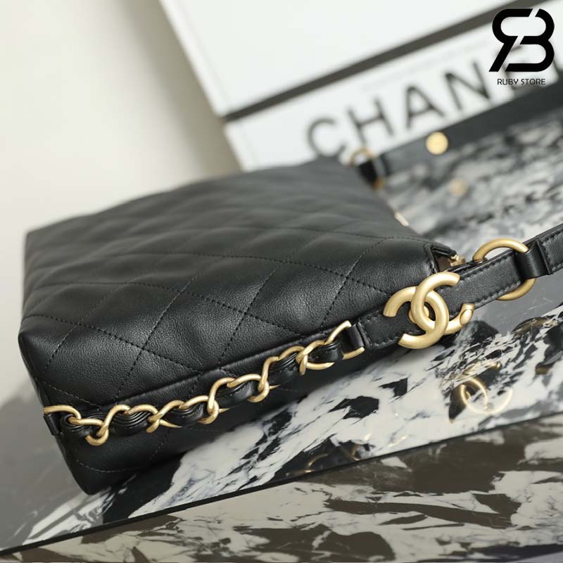 Ba lô Chanel SS25 Large Black Calfskin 20CM Màu Đen Best Quality