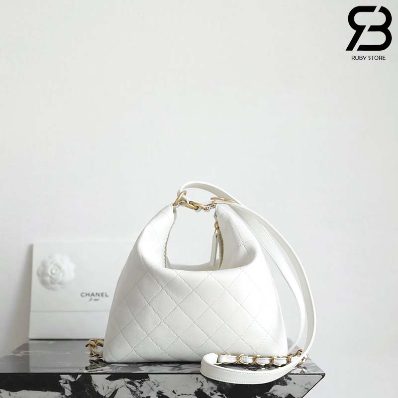 Ba lô Chanel SS25 Large White Calfskin 27CM Màu Trắng Best Quality