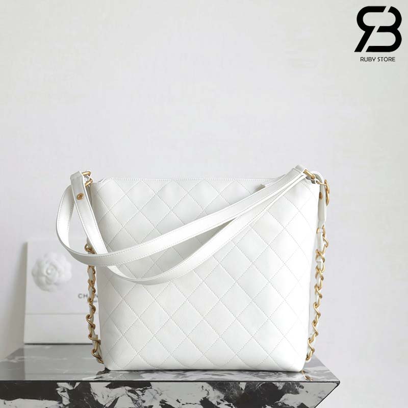Ba lô Chanel SS25 Large White Calfskin 27CM Màu Trắng Best Quality