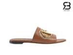 Dép Gucci Slide Sandal With Horsebit Light Brown Nâu Best Quality