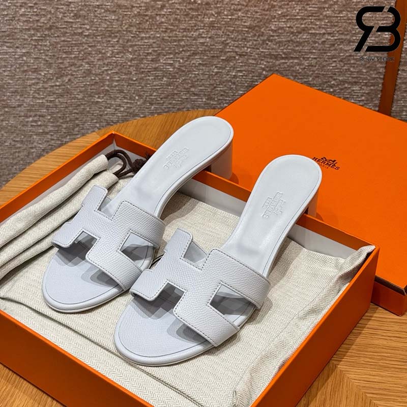 Dép Hermes Oasis Sandal Blanc Epsom Best Quality