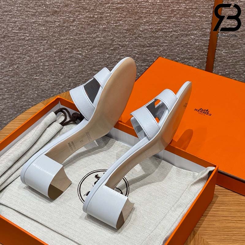 Dép Hermes Oasis Sandal Blanc Epsom Best Quality