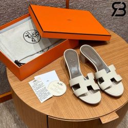 Dép Hermes Oasis Sandal Craie Epsom Best Quality