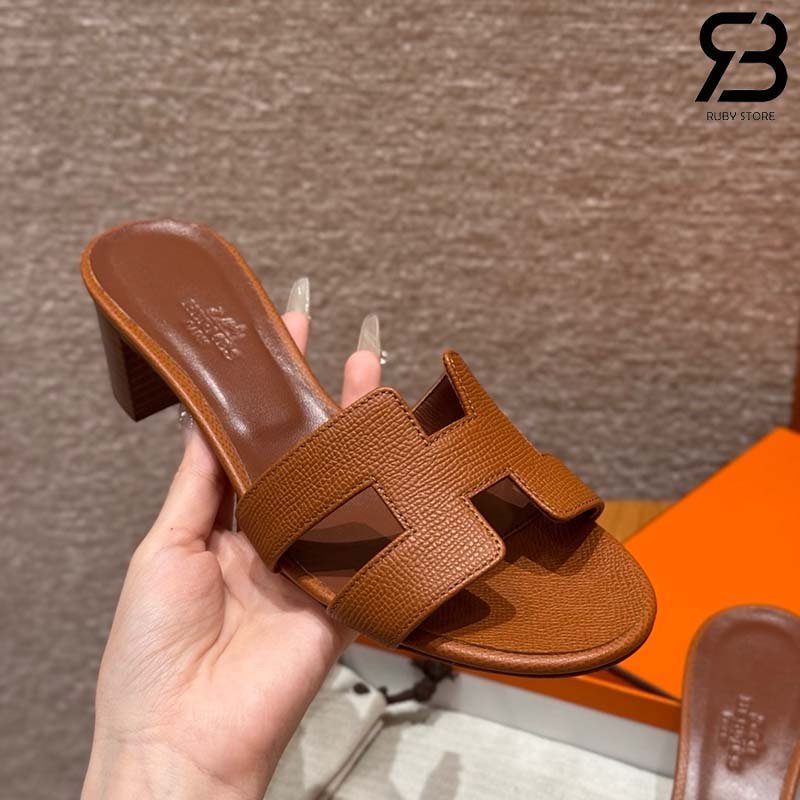 Dép Hermes Oasis Sandal Gold Epsom Best Quality