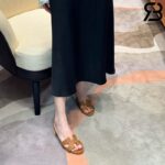 Dép Hermes Oasis Sandal Gold Etoupe Epsom Best Quality