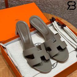 Dép Hermes Oasis Sandal Gris Anphate Epsom Best Quality