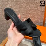 Dép Hermes Oasis Sandal Noir Epsom Best Quality