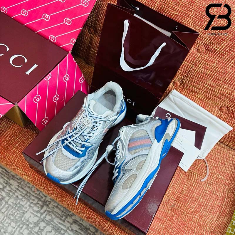 Giày Gucci 2.0 Sneaker Grey Blue Best Quality