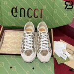 Giày Gucci Low Top GG Sneaker Beige Ebony Canvas Nâu Best Quality