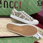 Giày Gucci Low Top GG Sneaker Beige Ebony Canvas Nâu Best Quality