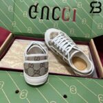 Giày Gucci Low Top GG Sneaker Beige Ebony Canvas Nâu Best Quality