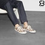 Giày Gucci Low Top GG Sneaker Beige Ebony Canvas Nâu Best Quality