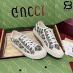 Giày Gucci Low Top GG Sneaker Beige Blue Canvas Xanh Dương Best Quality