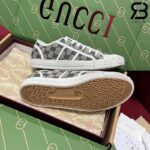 Giày Gucci Low Top GG Sneaker Beige Blue Canvas Xanh Dương Best Quality