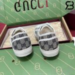 Giày Gucci Low Top GG Sneaker Beige Blue Canvas Xanh Dương Best Quality