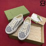 Giày Gucci Tennis 1977 GG Canvas Jacquard Ivory Black Best Quality