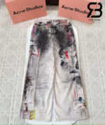 Quần Acne Studios Loose Fit Jeans 1981 White Multi Best Quality