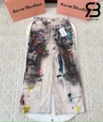 Quần Acne Studios Loose Fit Jeans 1981 White Multi Best Quality