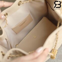 Túi Chanel 25 Medium Beige Màu Kem Da Caviar 40CM Best Quality