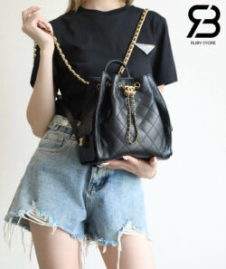 Ba lô Chanel 25 Medium Black Caviar 23CM Màu Đen Best Quality