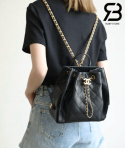 Ba lô Chanel 25 Medium Black Caviar 23CM Màu Đen Best Quality