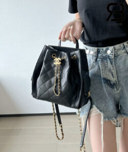 Ba lô Chanel 25 Medium Black Caviar 23CM Màu Đen Best Quality