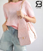 Túi Chanel 25 Medium Pink Da Caviar 40CM Màu Hồng Best Quality