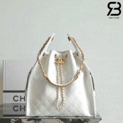 Túi Chanel 25 Medium White Da Caviar 40CM Màu Trắng Best Quality