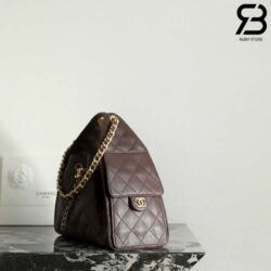 Túi Chanel 25 Small Dark Brown Da Caviar 30CM Nâu Đậm Best Quality