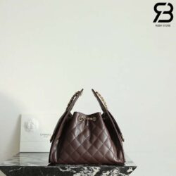 Túi Chanel 25 Small Dark Brown Da Caviar 30CM Nâu Đậm Best Quality