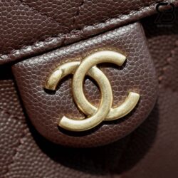 Túi Chanel 25 Small Dark Brown Da Caviar 30CM Nâu Đậm Best Quality