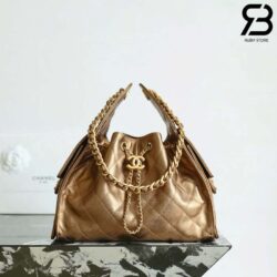 Túi Chanel 25 Small Dark Gold Da Caviar 30CM Best Quality