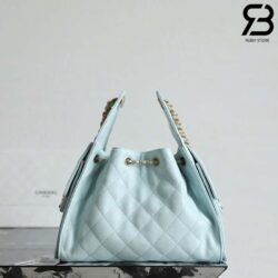 Túi Chanel 25 Small Light Blue Da Caviar 30CM Xanh Dương Best Quality