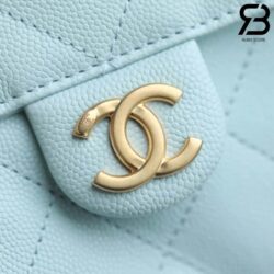 Túi Chanel 25 Small Light Blue Da Caviar 30CM Xanh Dương Best Quality