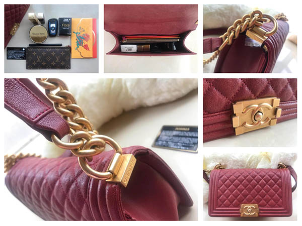 Túi chanel boy màu đỏ
