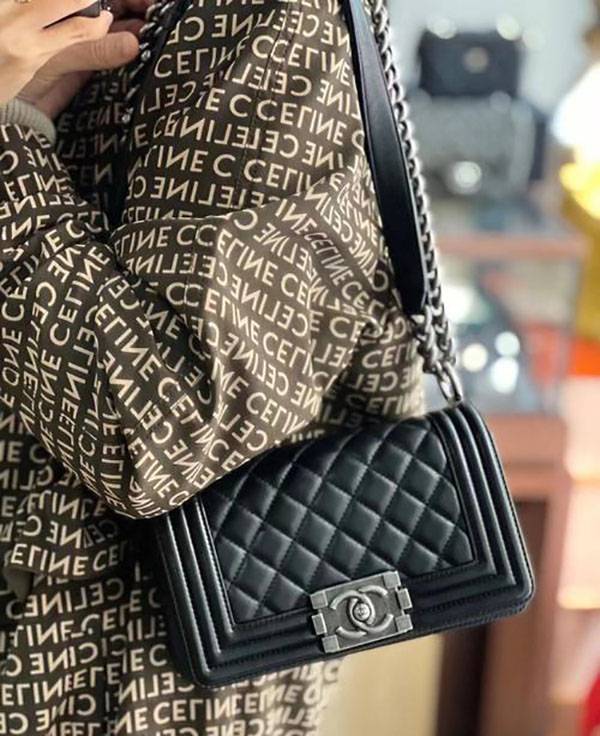 Chanel Boy Black Medium Lambskin