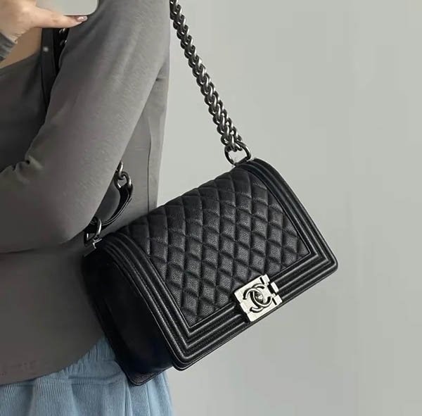 Chanel Boy Bag Black Leather Small