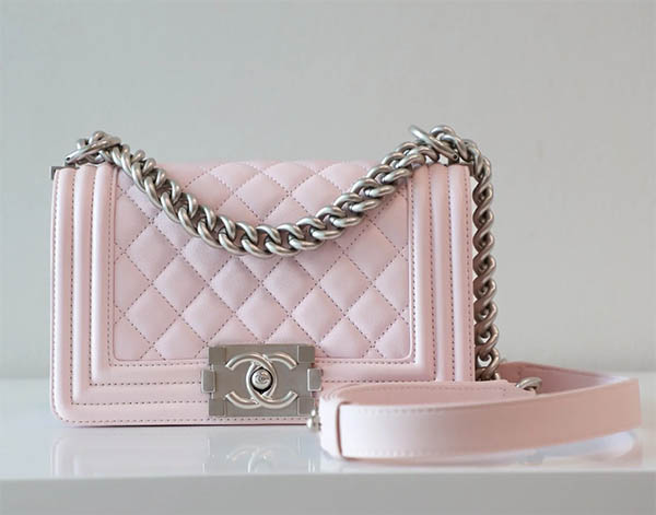 Chanel Boy Pink Old Medium Lambskin