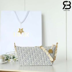 Túi Diorstar Hobo Bag with ChainBlue Oblique Chambray Best Quality