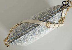 Túi Diorstar Hobo Bag with ChainBlue Oblique Chambray Best Quality