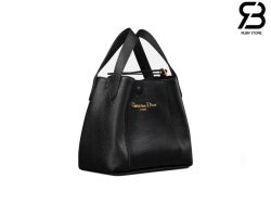 Túi Dior CD Small Signature Bucket Bag Black Grained Calfskin Best Quality