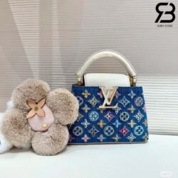 Túi LV Capucines Mini Denim Họa Tiết Monogram 7 Màu 21CM Best Quality