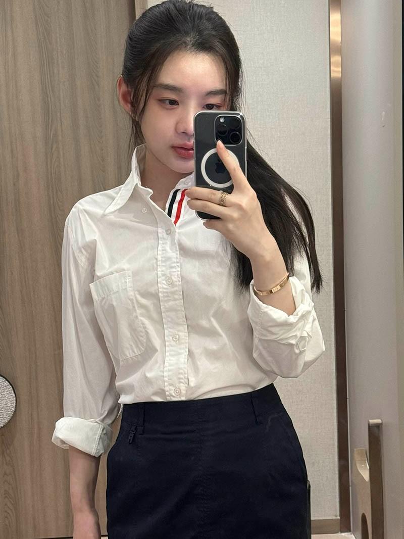 Áo sơ mi Thom Browne trắng cho nữ