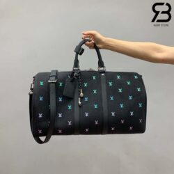 Túi LV Keepall Bandoulière 50 M13966 Blason Denim Gradient Blue Best Quality