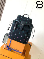 Ba Lô LV Montsouris M14135 Blason Denim Gradient Blue 40CM Best Quality