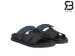 Dép Hermes Chypre Sandal Da Epsom Đen Xanh Best Quality