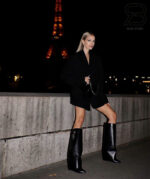 Giày Givenchy Shark Lock Biker Grained Calfskin Knee High Boots Màu Đen Best Quality