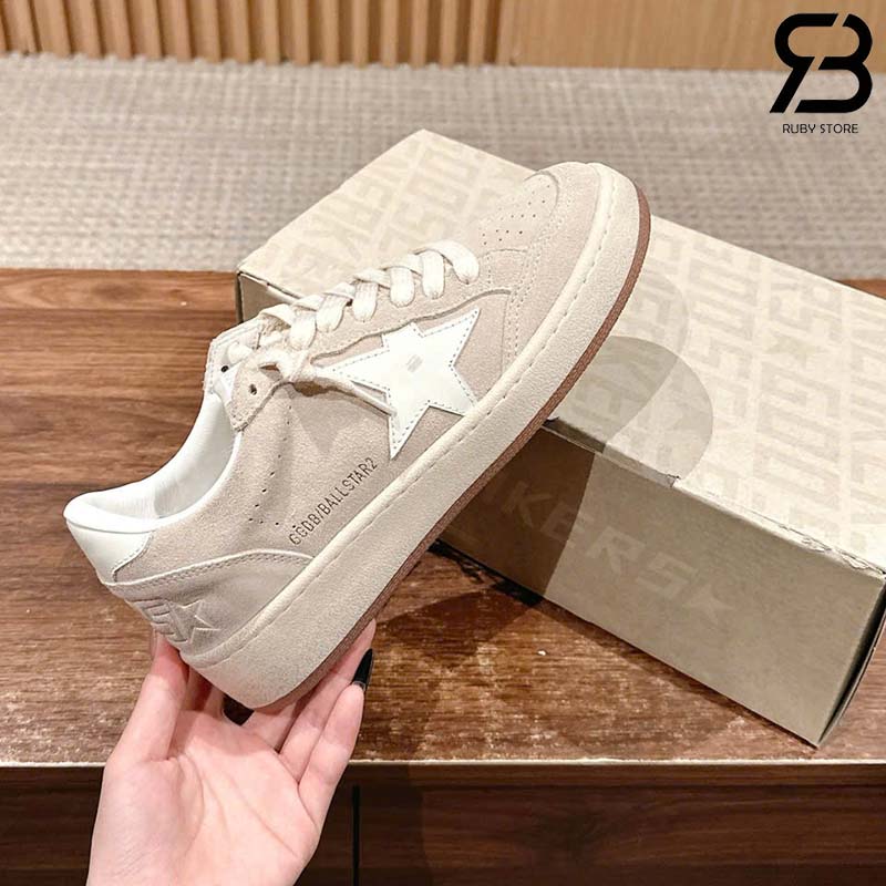Giày Golden Goose Ball Star 2 Trắng Kem Best Quality